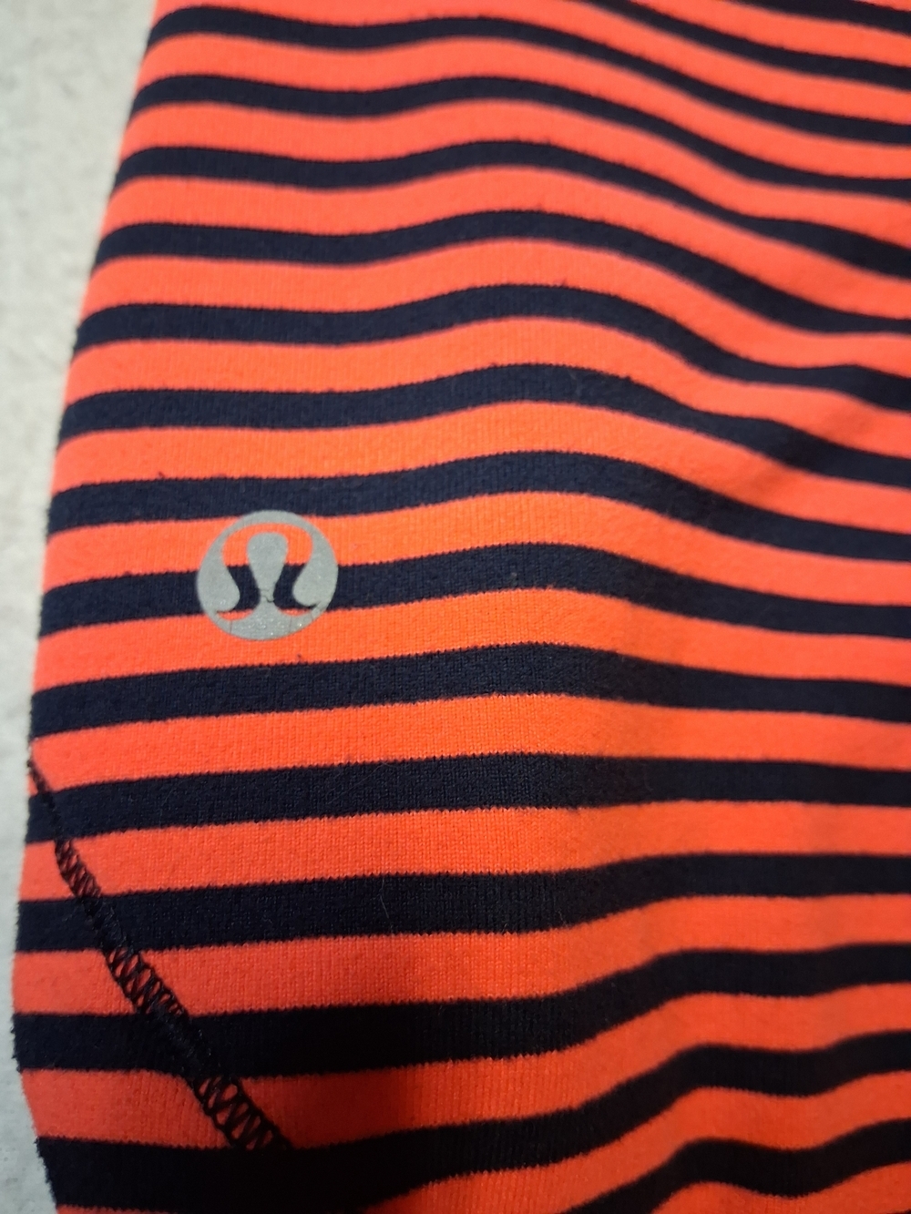 lululemon athletica Orange and Black Striped Long Sleeve Crew - Picture 7 of 7